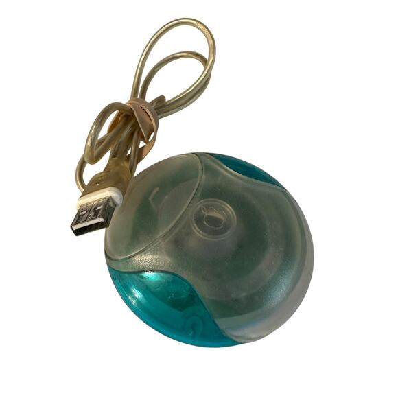 Apple USB Hockeypuck Mouse Teal M4848 iMac Power Mac G3 G4 G5 - Picture 1 of 2